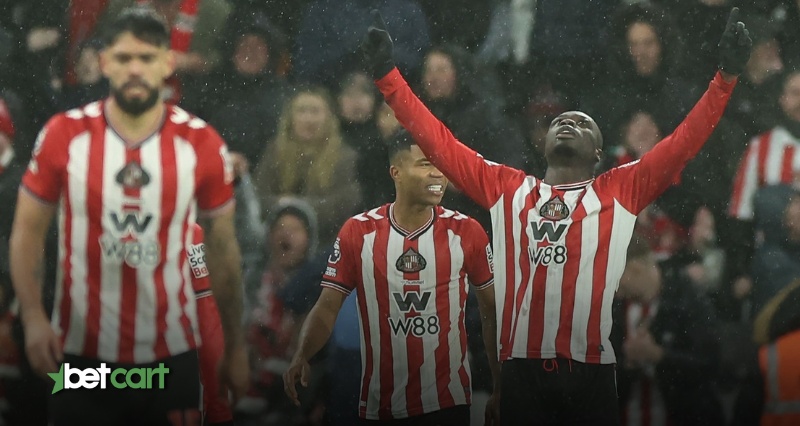 بازیکنان ساندرلند در حال شادی پس از گل