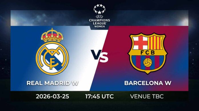 Ù¾ÙˆØ³ØªØ± Ø¨Ø§Ø²ÛŒ رئال مادرید زنان Ù…Ù‚Ø§Ø¨Ù„ بارسلونا زنان Ø¯Ø± لیگ قهرمانان اروپای زنان