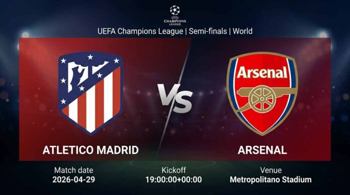 Ù¾ÙˆØ³ØªØ± Ø¨Ø§Ø²ÛŒ اتلتیکو مادرید Ù…Ù‚Ø§Ø¨Ù„ آرسنال Ø¯Ø± لیگ قهرمانان اروپا